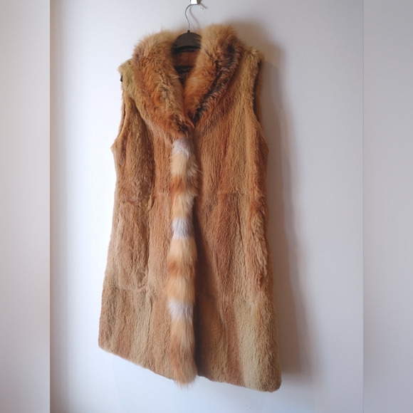 Vintage Fur Vest with Pockets Size 4-6 - Picture 2 of 13